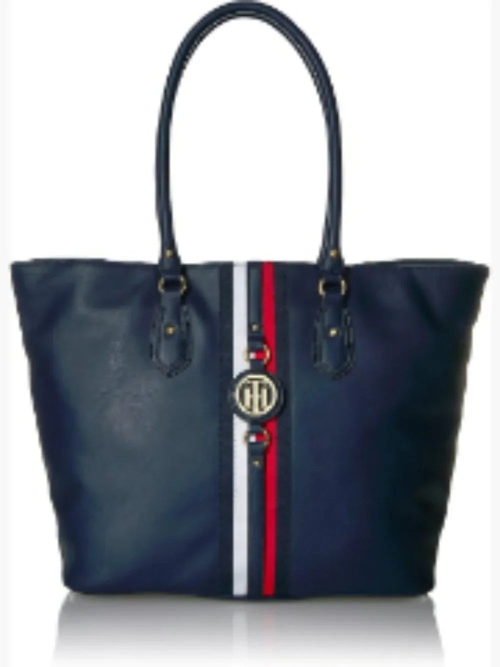 Nylon Tote Bag with Top Zip, Travel Work Handbag with Pockets